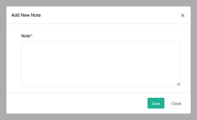 Add New Note Contract note