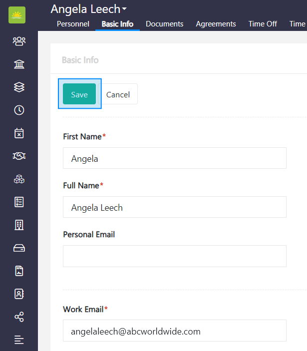 personnel basic info basic info details