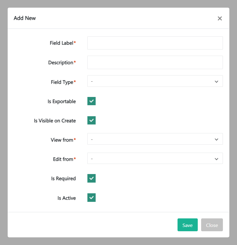 Custom field details